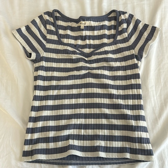 Madewell blue and white striped top - Picture 1 of 2